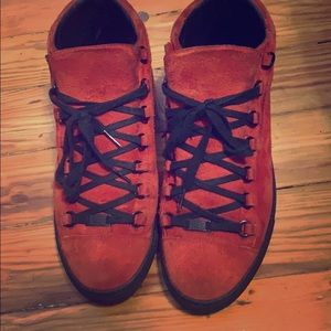 Red suede Balenciaga used